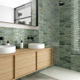 Luma Celadon Green Gloss Decor Ceramic Wall Tile