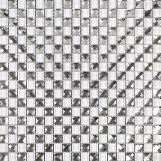 Luminous White Glass Mosaic