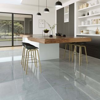 Muse Grey Italian Polished Porcelain Floor Tiles