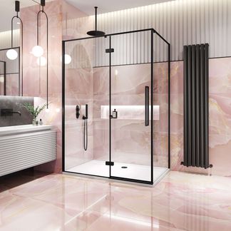 Onyx Marble Effect Rose Pink Polished Porcelain Wall and Floor Tile
