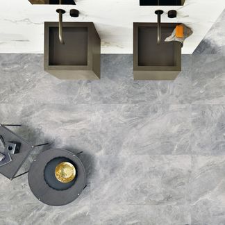 Orobico Grey Italian Polished Porcelain Floor Tiles