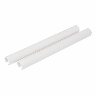 Plastic Pipe Covers - White - Pack Of 2