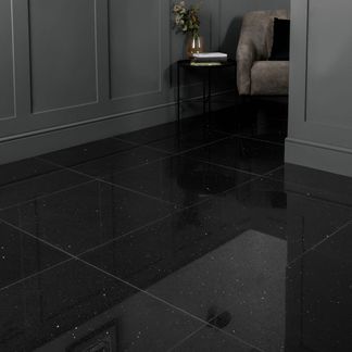 Quartz Black 600x600 Floor Tiles