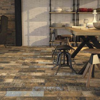 Rural Distressed Wood Effect Floor Tiles