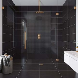 Strauss Black Porcelain Wall And Floor