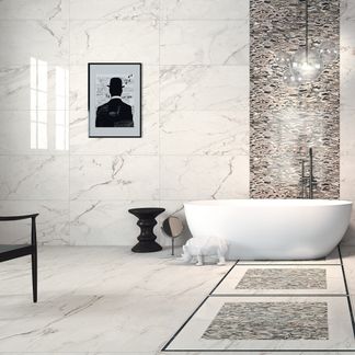 The Room Cream Italian Polished Porcelain Wall and Floor Tiles