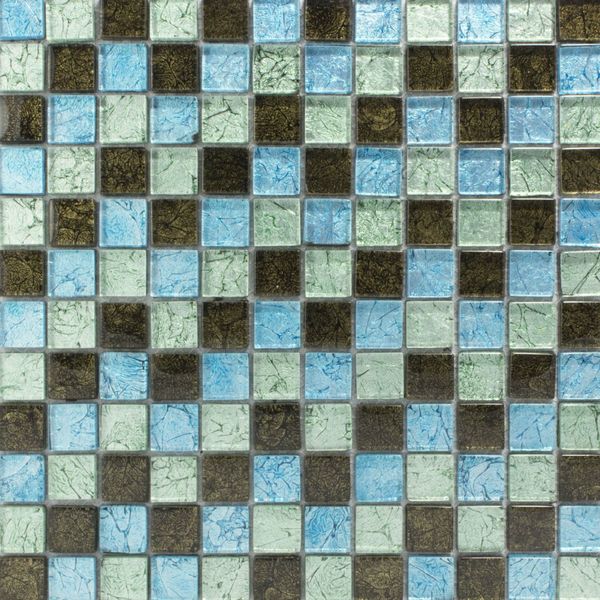 Hong Kong Blue Mix Glass Mosaic 23x23