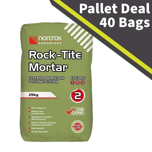 Norcros Rock-Tite Mortar 25 kg - 40 bags PALLET DEAL