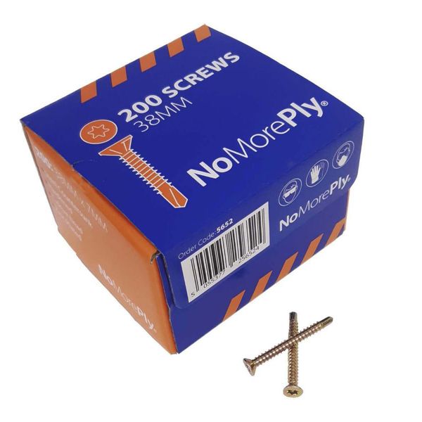 No More Ply 38mm Screws Pack Of 200
