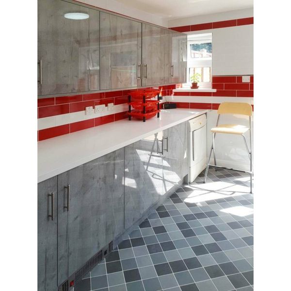 Linear Red Gloss Wall Tiles