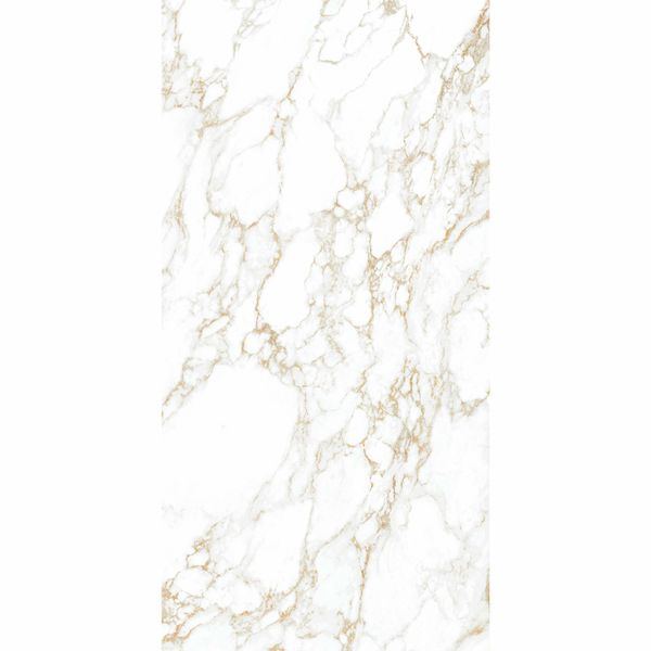 Arabescato Gold Marble Effect Polished Porcelain Wall and Floor Tile