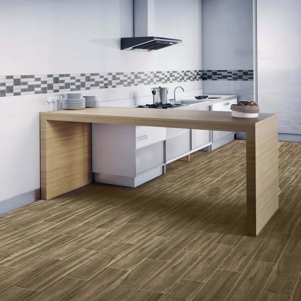 Baltimore Taupe Wood Effect Floor Tiles