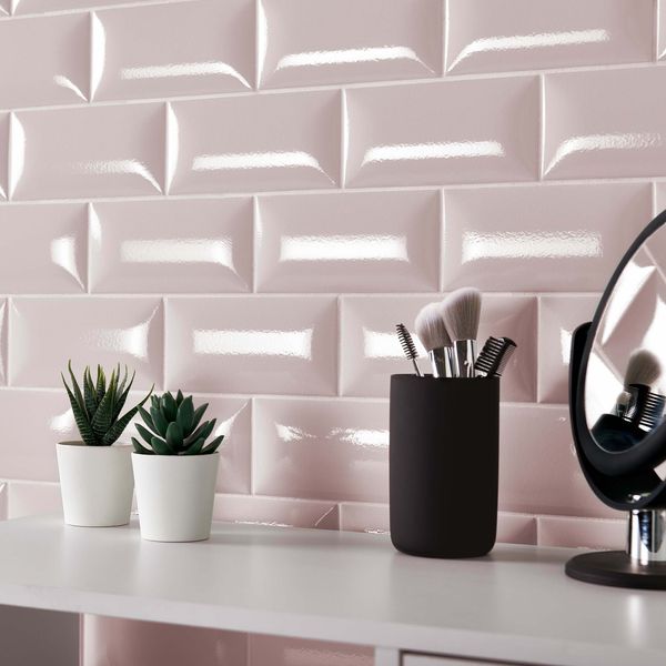 Bella Craquele Pink Wall Tile