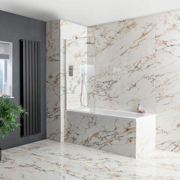 Bellagio Gold Marble Effect Polished Porcelain Large Wall and Floor Tile