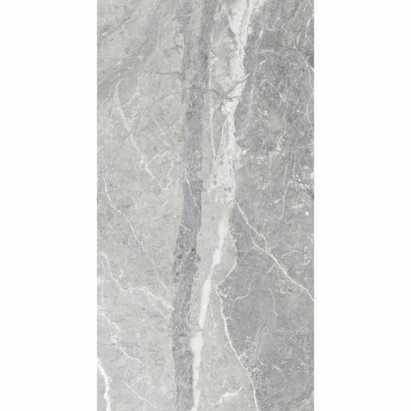 Bernini Light Grey Gloss Marble Effect Ceramic Wall Tile