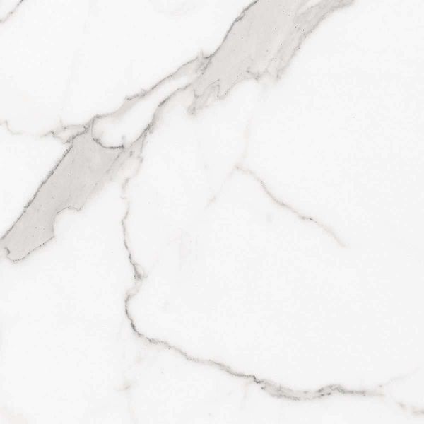 Carrara White Polished Marble Effect Polished Floor Tile