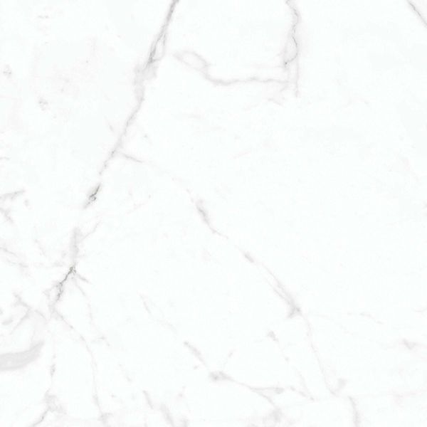 Carrera White Marble Effect Rectified Polished Porcelain Floor Tile