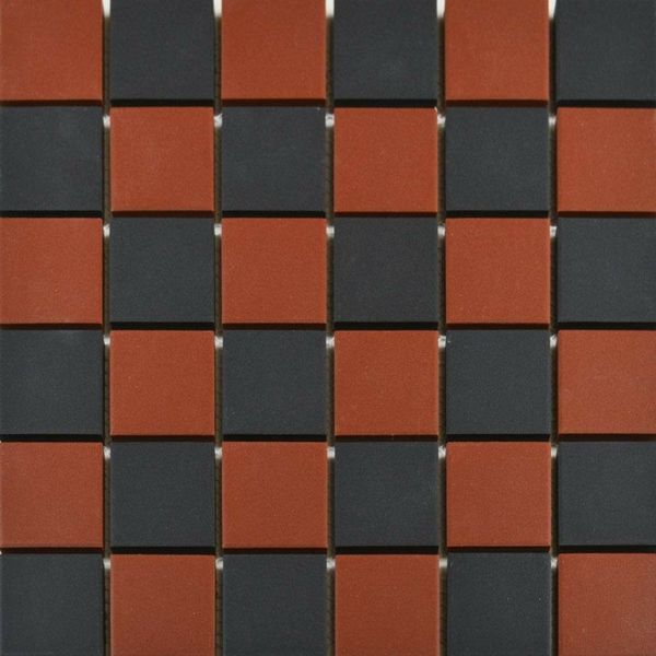 Victoria Red & Black Chequer Mosaic