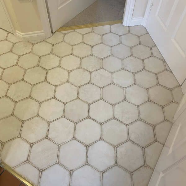 Lylia White Hexagon Matt Wall and Floor Tile