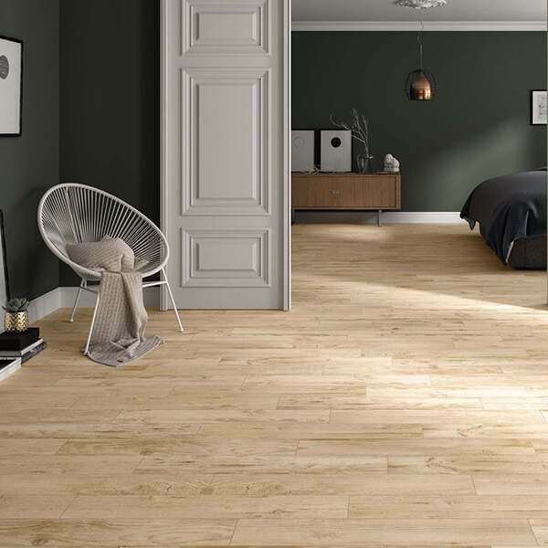 Hardwood Beige Wood Effect Anti-Slip Porcelain Floor Tile