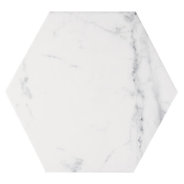Hexagon Carrara Marble Effect Wall and Floor Tiles