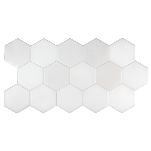 Hexagon Lustre White Wall And Floor Tiles