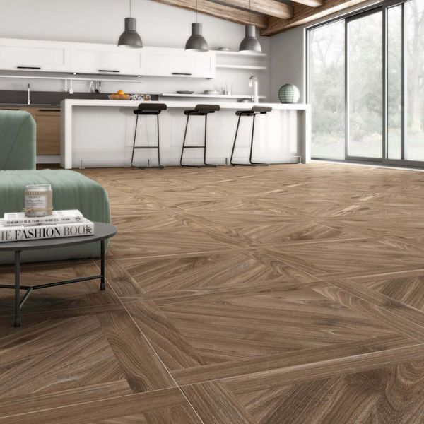 Kanna Nogal Wood Effect Floor Tiles
