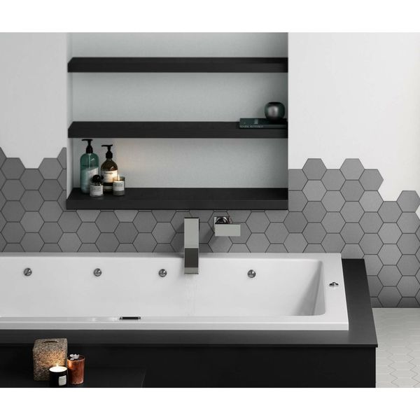Kromatika Hexagon Grey Porcelain Wall & Floor Tile