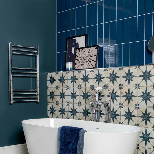 Linear Navy Blue Gloss Wall Tiles