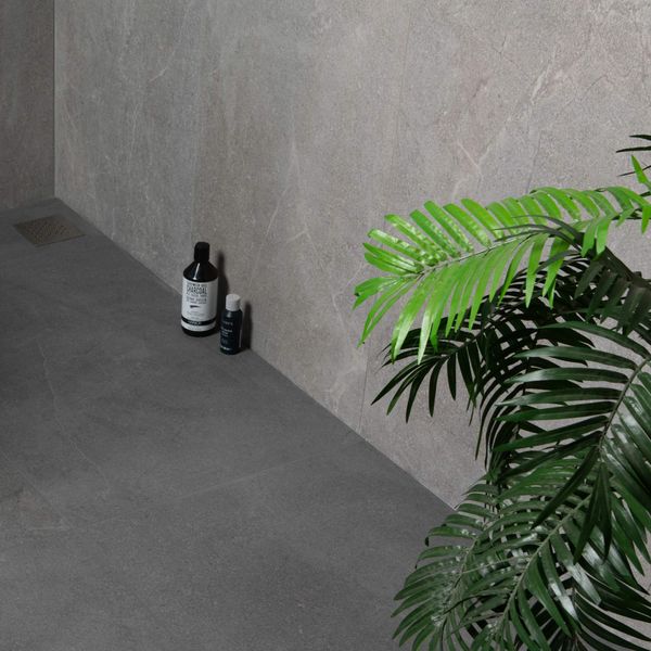 Lucca Grey Anti Slip Matt Stone Effect Porcelain Wall and Floor Tile