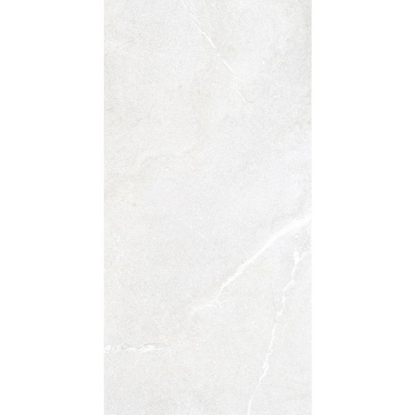 Lucca White Anti Slip Matt Stone Effect Porcelain Wall and Floor Tile