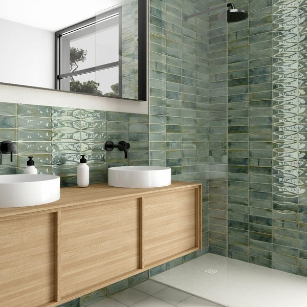 Luma Celadon Green Gloss Decor Ceramic Wall Tile