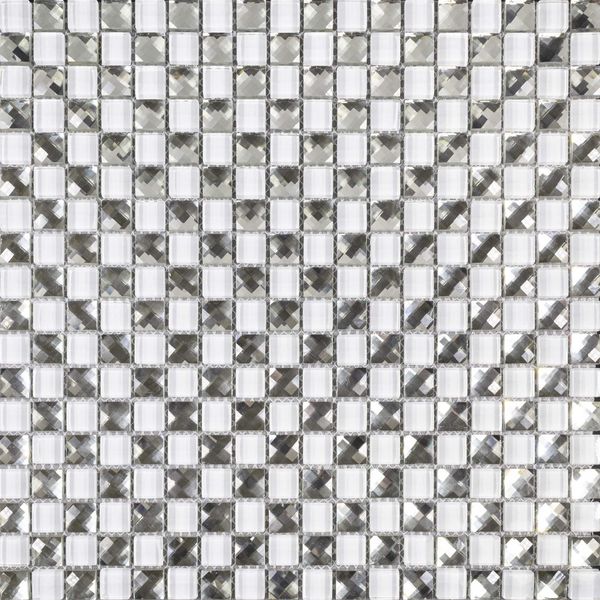 Luminous White Glass Mosaic