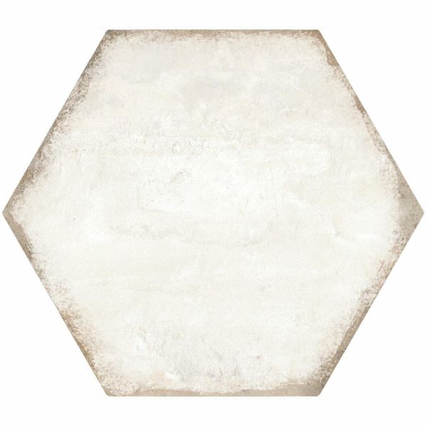Lylia White Hexagon Matt Wall and Floor Tile