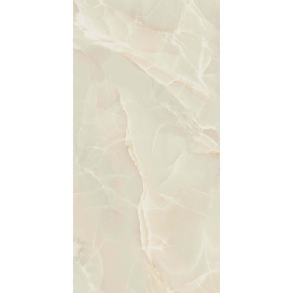 Onyx Marble Effect Cream Polished Porcelain Wall and Floor Tile