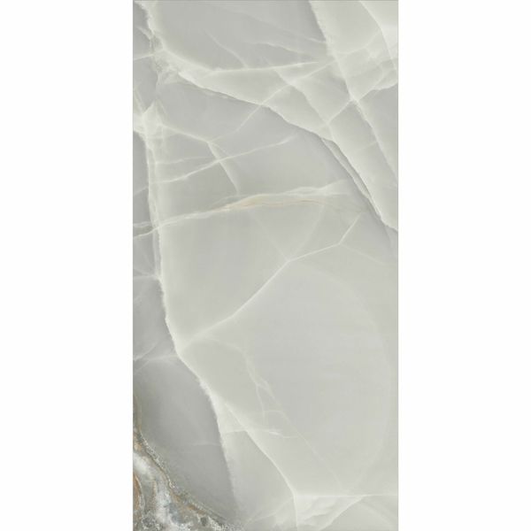 Onyx Marble Effect Grey Polished Porcelain Wall and Floor Tile