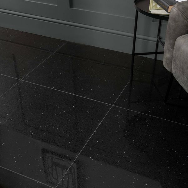 Quartz Black 600x600 Floor Tiles