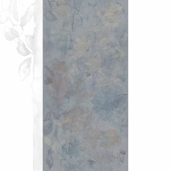 Seven Blue Floral Decor Matt Ceramic Wall Tile