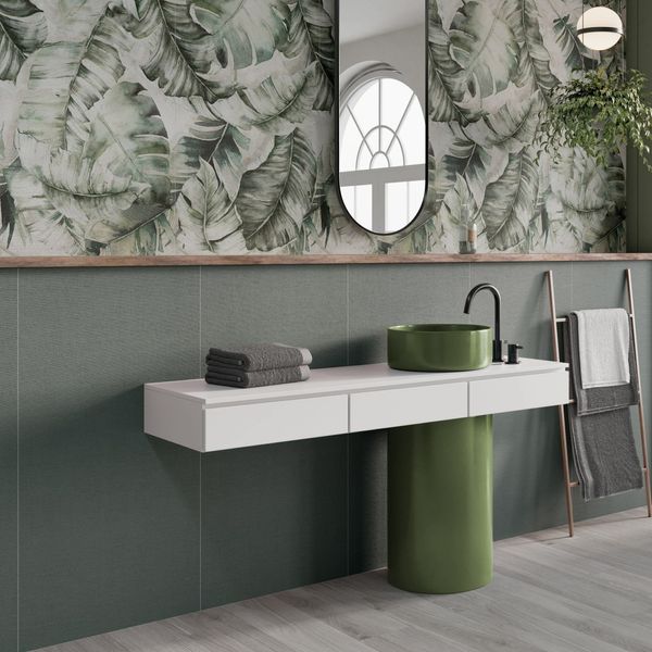 Seven Green Matt Ceramic Wall Tile