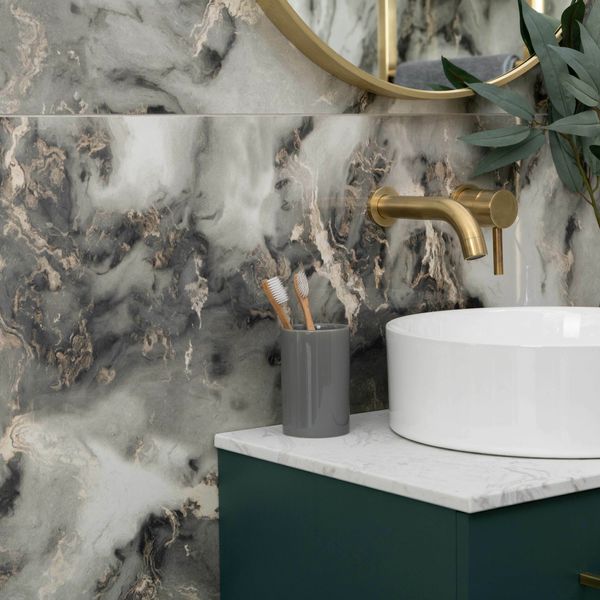 Sky Grey Marble Effect Polished Porcelain Wall and Floor Tile