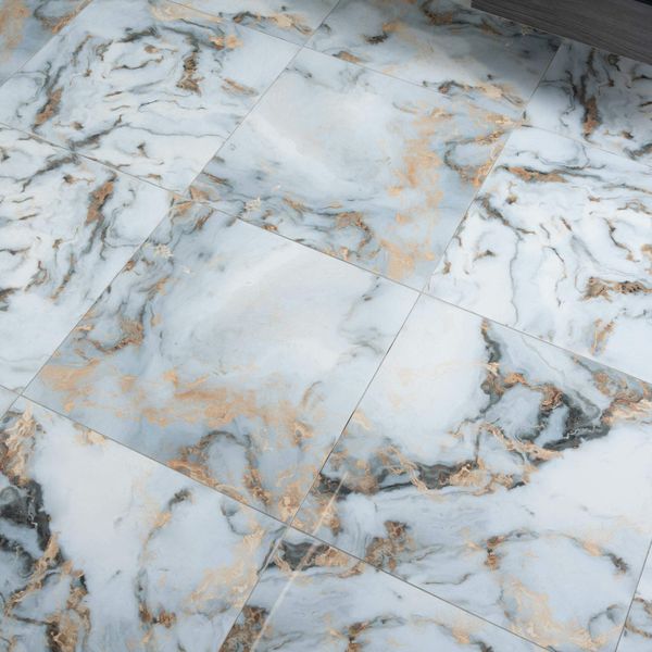 Sky White Marble Effect Polished Porcelain Floor Tile