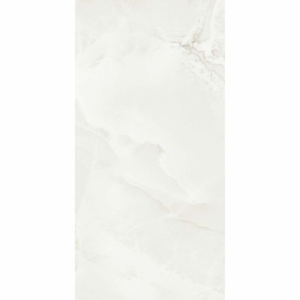 The Room White Onyx Marble Effect Matt Porcelain Wall and Floor Tile
