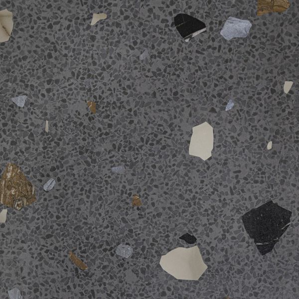 Trend Black Terrazo Multicolour Wall and Floor Tile