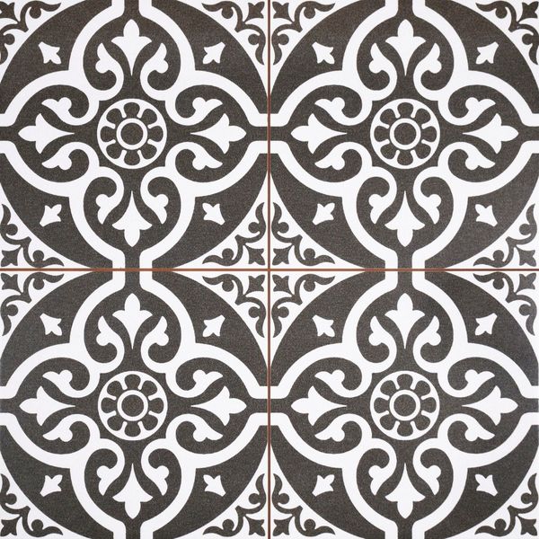Devonstyle Black Pattern Wall and Floor Tiles