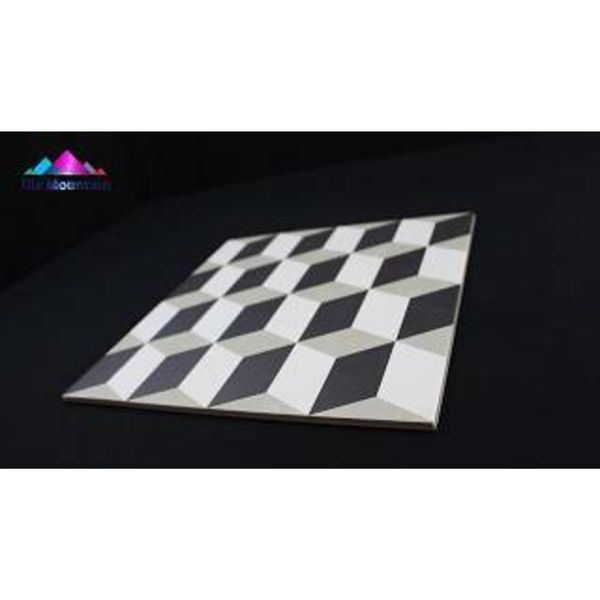 Hanoi Cube Grey Floor Tiles